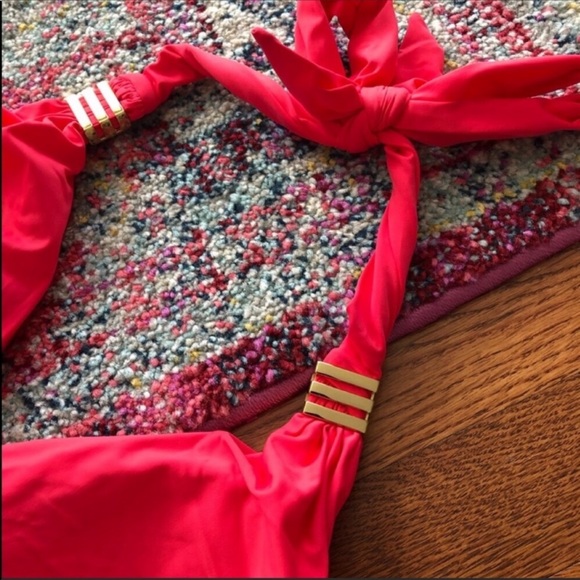 COPY - Bar 3 Coral pink drape front monokini size small - Picture 7 of 7